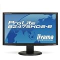 iiyama 23.6�C���`���C�h�t���f�B�X�v���C LED�o�b�N���C�g ���~�E�s�{�b�g�@�\���� HDMI�P�[�u���������f�� �}�[�x���u���b�N PLB2475HDS-B1
