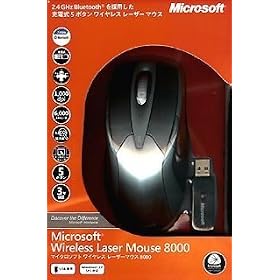 �}�C�N���\�t�g ���C�����X ���[�U�[ �}�E�X Wireless Laser Mouse 8000 4CH-00016