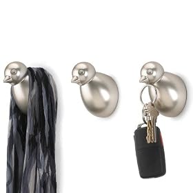 �A���u���@�o�[�f�B�[�E�H�[���t�b�N 3�Z�b�g umbra Birdie Wall Hook set of 3