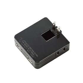 SANWA SUPPLY ACA-IP14BK USB�[�d�^�b�v�^AC�A�_�v�^ �u���b�N