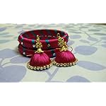 Vasavi Thread Bangles (Set of 2) and Ear Rings