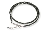  NEWSTONE ブラックスピネル ネックレス （40cm～45cm） 【アジャスター付】<無料ギフト箱付>【SP-SPIN-NECK】