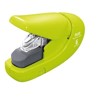【クリックで詳細表示】PLUS 針なしホッチキス ペーパークリンチ グリーン 31-131 SL-106AB GR