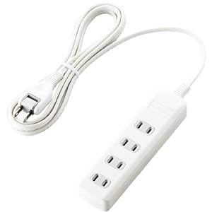 【クリックで詳細表示】ELECOM 雷ガードタップ スイッチ無 4個口 2.5m WH T-K01-2425WH