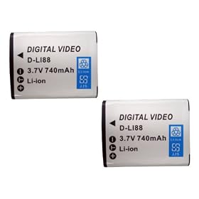 �y2�Z�b�g�z�y���^�b�N�X Optio P70��  D-LI88  �Ή��o�b�e���[