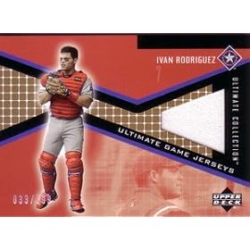 �C�o���E���h���Q�X�@Ivan Rodriguez 2002 Upper Deck Ultimate Collection Jersey�@199������