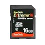 SanDisk EXTREME III SDHC�J�[�h 16GB 30MB/�b �X�����p�b�P�[�W SDSDX3-016G-J31