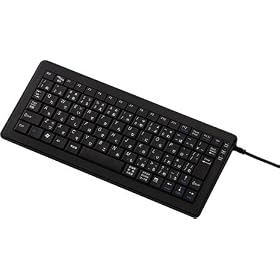 ELECOM �p���^�O���t��USB&PS/2�L�[�{�[�h ���{��84�L�[�~�j�L�[�{�[�h �u���b�N TK-UP84CPBK