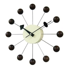 George Nelson �{�[���E�N���b�N �E�H���i�b�g Ball Clock Walnut GN13397WB