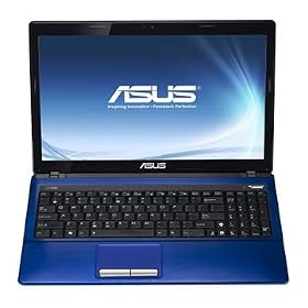 ASUS K53E�V���[�Y 15.6�^���C�hTFT�J���[�t�� �m�[�gPC Corei5-2410QM  (USB3.0�~1,USB2.0�~2�j�`���u���[ K53E-SXBLUE2