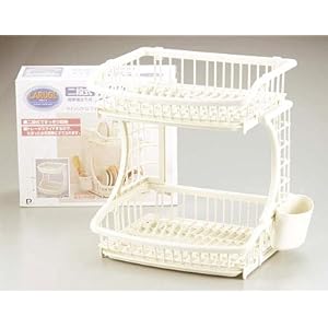 【クリックでお店のこの商品のページへ】パール金属 ラルジェ 二段式水切りバスケット H-6615