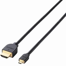ELECOM 3�d�V�[���h �C�[�T�l�b�g�Ή��n�C�X�s�[�hHDMI-Micro�P�[�u��(A-D) 2.0m DH-HD14EU20BK