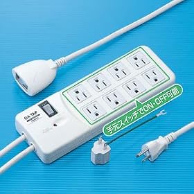 �ySANWASUPPLY�z3P�E8���E3P�v���O(2P�ϊ��v���O�t��)2.5m�R�[�h�E�茳�X�C�b�`�t���A���K�[�h�^�b�v�i�S�A���^�C�v�j TAP-MG3808NFK