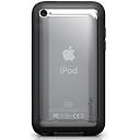 XtremeMac iPod touch 第4世代用 ケース(透明プラスチックとブラック成型シリコンの組み合わせ) 滑りにくいシリコングリップ Microshield Accent IPT-MA4-13
