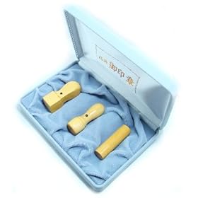 【クリックで詳細表示】法人印鑑上柘印鑑3本Aセット 別珍ケース付(角24) 【会社印】【法人印】【法人印鑑】： 文房具・オフィス用品