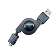 PLANEX Xperia�EX06HT HTC Desire�Ή� �[�d&�f�[�^�]�� MicroUSB�P�[�u�� �u���b�N (�p�\�R���ڑ���p)BN-XperiaPB