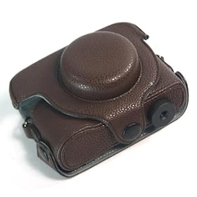 i-Beans�y�S5�F�zPanasonic LUMIX DMC-LX1 / LX2 / LX3 / LX4 / LX5�ėp�@�J�����P�[�X�@PU���U�[�P�[�X�@���g���ȃf�U�C���@���������v���@�u���E���@PU Leather Case For Panasonic LUMIX LX1-5 (1654-2)