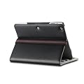 Acase PU ���U�[�P�[�X for new iPad / iPad 2 �u���b�N �i�X�^���h�@�\�E�p�x�����@�\�t�j