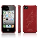 SGP iPhone4S/4 ケース レザーグリップ 【 INFINITY RED 】 液晶保護シートセット 本革 for iPhone 4 / 4S