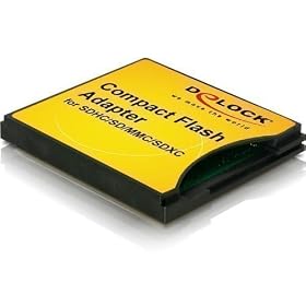 DeLOCK SDXC/SDHC/SD�J�[�h��CF�J�[�hTypeII�ɕϊ�����A�_�v�^�[ 61796