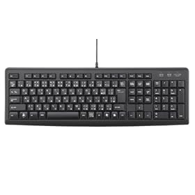 ELECOM �����u�������L�[�{�[�h 112�L�[ USB �X�^���_�[�h�T�C�Y �u���b�N TK-FCM007BK