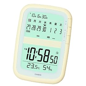 CASIO(�J�V�I) �d�g�f�W�^���u�����v �T�ԃJ�����_�[�\�� ���x�\�� ���x�\�� �z���C�g/�N���[�� DQC-120J-7JF