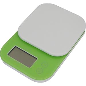 【クリックで詳細表示】DRETEC デジタルスケール 「ジェリー」 2kg 【計量皿を水洗いできる/表示単位 0.1g】 グリーン KS-243GN