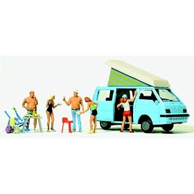 Preiser 1/87 �t�B�M���A �L�����v��Ńo�[�x�L���[  �t�B�M���A5�́A�A�N�Z�T���[�A����