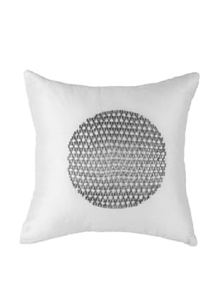 Moon Sphere Pillow, White/Silver, 18