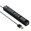 SANWA SUPPLY USB-HUB256BK ���Εt��10�|�[�gUSB2.0�n�u(�u���b�N)