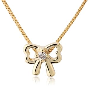 【クリックで詳細表示】[ラヴトリプル]LOVE x LOVE x LOVE ネックレス K10YG ダイヤモンド プチネックレス SP1D5105