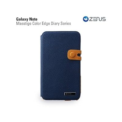 ZENUS Galaxy Note SC-05Dケース Masstige Color Edge Diary スタンド付 ネイビー Z992GNT
