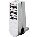 ELECOM USBHUB2.0 �X�}�[�g�n�u �o�X�p���[ 3�|�[�g ���}�� �V���o�[ U2H-TZ300BSV