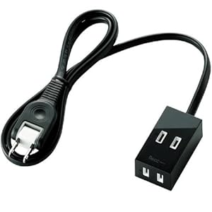 【クリックで詳細表示】ELECOM ほこりシャッタータップ flecc barra 2口 1m ブラック T-FLC01-2210BK