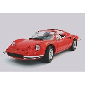 Hot Wheel 1/18 �t�F���[��246 GTS �f�B�m (���b�h) MT54601