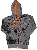  C1RCA Metal Jersey Slim Men's Hooded Zip Sweatshirt - Charcoal