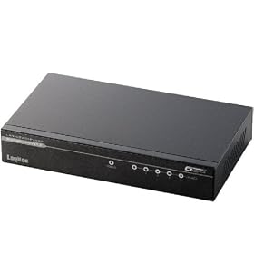 Logitec �M�K�r�b�g(1000BASE-T)�Ή� �X�C�b�`���O�n�u 5�|�[�g �d������ ���^�� �u���b�N LAN-GSW05P/MAB