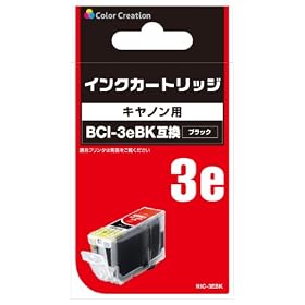 �J���[�N���G�[�V���� CANON BCI-3EBK�݊� �u���b�N NIC-3EBK