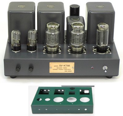 サンオーディオ<SUN AUDIO>SV-KT88(シングル・ステレオ・アンプ) 完成品【ダークグリーン】