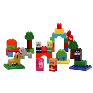 【クリックで詳細表示】BlockLabo ブロックラボ アンパンマン はじめてのブロックバケツL