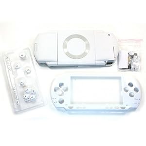 【クリックで詳細表示】PSP-1000用外装交換シェルケース・フェイスプレートセット ホワイト