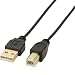 ELECOM USB2.0�P�[�u�� A-B�^�C�v �ɍ� 0.5m �u���b�N U2C-BX05BK