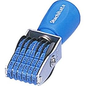 【クリックで詳細表示】回転ゴム印 欧文6連 4号 明朝体