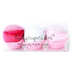 【クリックで詳細表示】babycupcakes ティーパーティー ベビーソックス3足入り(ピンク) 出産ギフト bcc0004-01