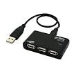PLANEX USB2.0/1.1 4�|�[�g USB�n�u �o�X�p���[(USB�P�[�u��A to miniB 30cm) PL-UH401