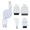 PLANEX MiniUSB/Dock/FOMA/SoftBank/CDMA(au)/PSP�p����莮�[�d�P�[�u�� �z���C�g BN-MUS4CW