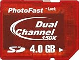  PhotoFast DualCore SD 4GB 150倍速1年保証・日本語ブリスターパッケージ PF-DDRSD4GB