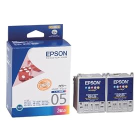 EPSON IC5CL05W(5�F�J���[��̌^�C���N�J�[�g���b�W�~2)