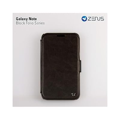 ZENUS Galaxy Note SC-05Dケース Masstige Neo Block Folio スタンド付 ダークブラウン Z1009GNT