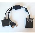�V�^Controller Converter Adapter Cable for PS2 to Xbox360 / PS2�̃f���A���V���b�N�R���g���[���[��Xbox360�Ŏg�p�\�ɂȂ�R���o�[�^�[�ؑփX�C�b�`�������{��ڑ�������t���o���N�i��